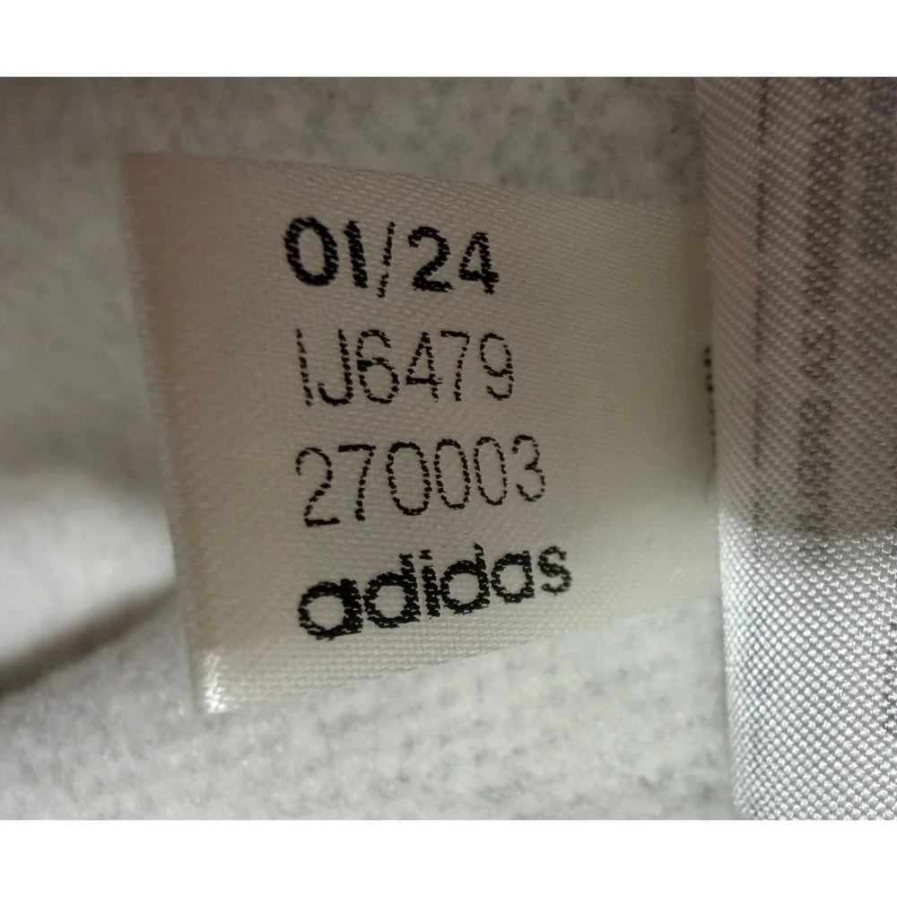 Adidas‎ Mens Track Jacket Hoodie Full Zip Gray White Stripes LT